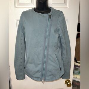 Athleta Moto Jacket Minimalistic Grey Sz M